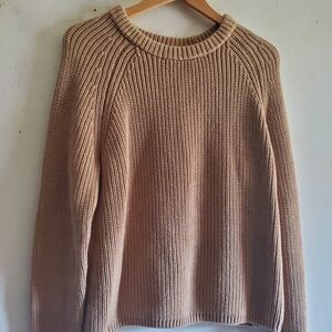 Quince Fisherman Crew Sweater Camel.